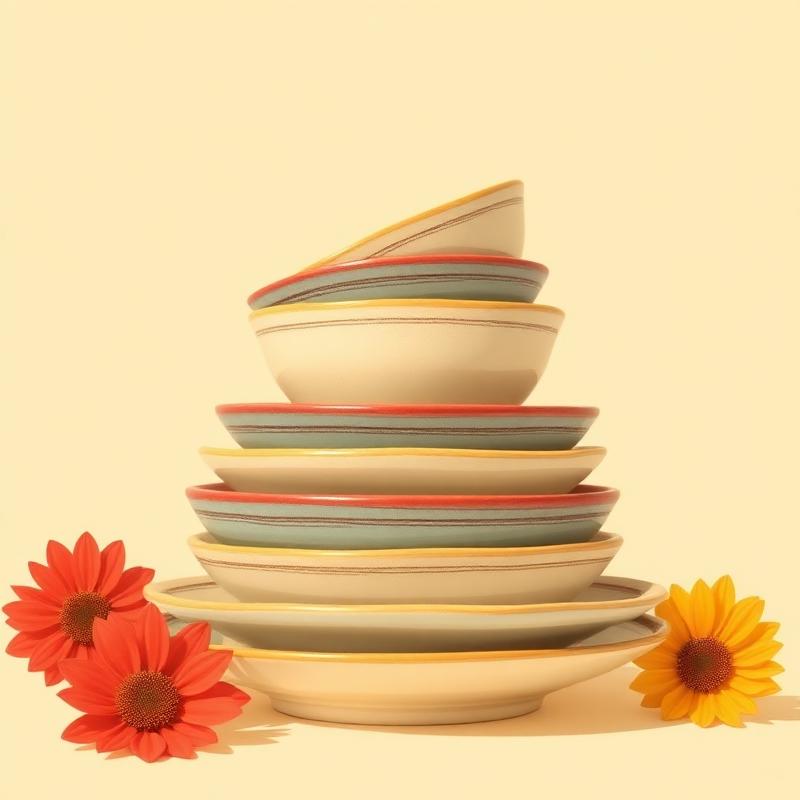 Set farfurii ceramică handmade